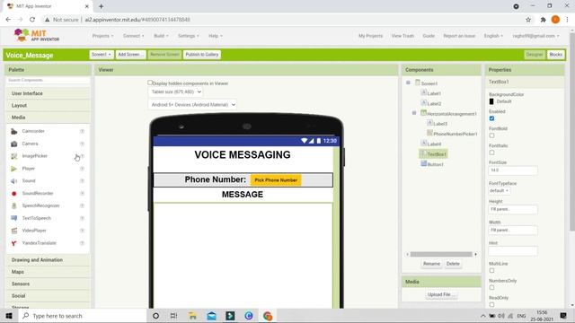 Create A Voice Messaging App || MIT App Inventor || Chat || Speech Recognizer And Texting Component