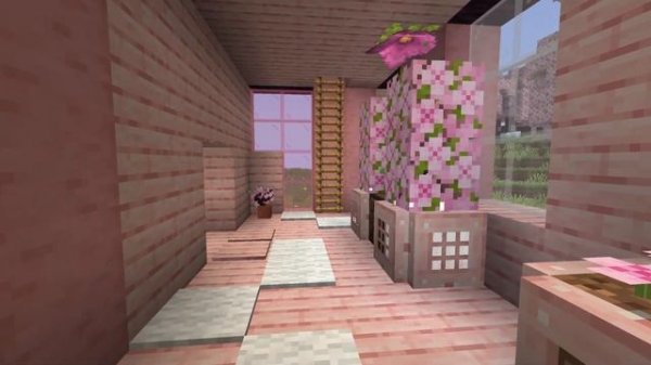 Дом из Сакуры в Minecraft 1.20 / Minecraft 1.20 Снапшот 23w07a