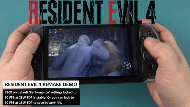Resident Evil 4 Remake Demo on GPD WIN 4 AMD Ryzen 7 6800U Windows Handheld Gaming PC смотреть онлайн