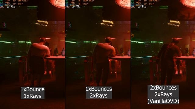 Cyberpunk 2077 - MODDED RTX Overdrive - Number of Bounces Comparison RTX 3080 смотреть онлайн