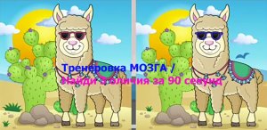 Тренеровка МОЗГА Найди 3 оличия за 90 секунд.
