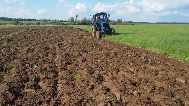 Вспашка земли трактором Беларусь смотреть онлайн