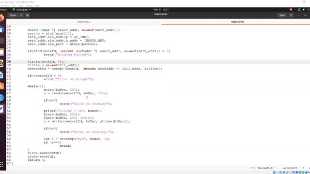 TCP Socket Program In C смотреть онлайн