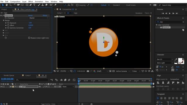Как сделать 3D Логотип или Текст в After Effects - After Effects Tutorial смотреть онлайн