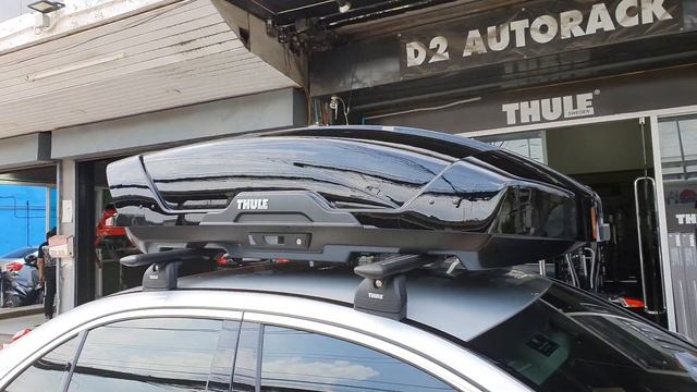 Benz C300 กล่องใส่ของบนหลังคารถ thule roofbox motion xt m + แร็คหลังคา thule ตรงรุ่น смотреть онлайн
