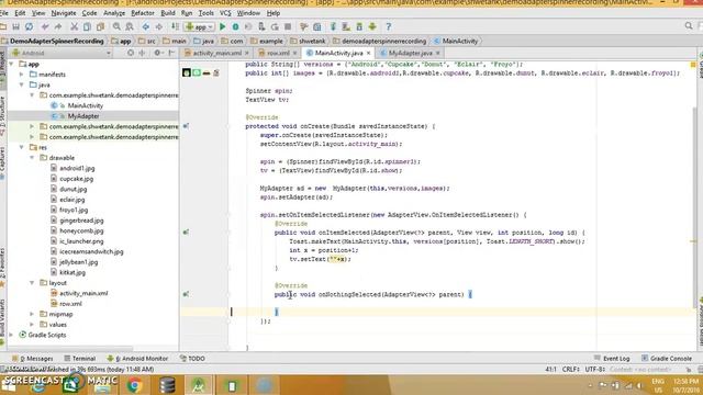 Android Adapter - Spinner with SweetsPart3 смотреть онлайн