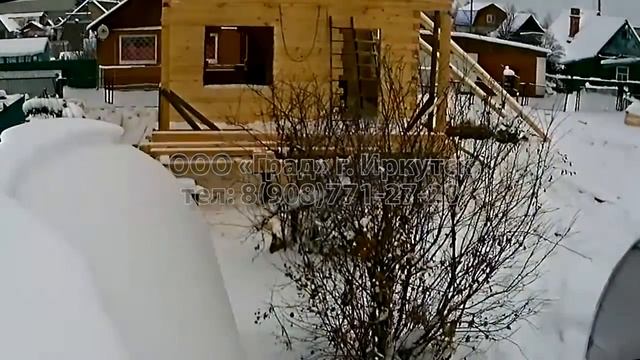 Видео в ускоренном режиме (Строительство дома из бруса) смотреть онлайн