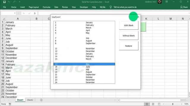 Listbox Serial Number Correction Userform Excel VBA смотреть онлайн