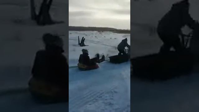 Семейные покатушку на мотобуксировщике МУЖИК смотреть онлайн