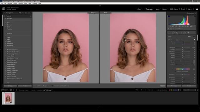Как смягчить кожу в Lightroom смотреть онлайн