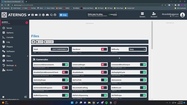 How to Enable “Keep Inventory” in Aternos смотреть онлайн