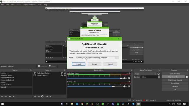 How to install the Minecraft Launcher and Optifine for 1.16.5 смотреть онлайн