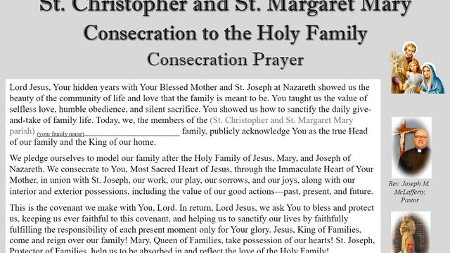 The Consecration to The Holy Family - St. Christopher and St. Margaret Mary, S. I., NY смотреть онлайн
