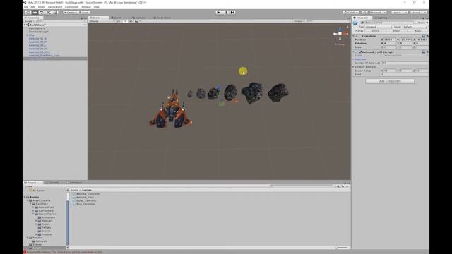 Space Shooter Tutorials - (Part 4) - Building Asteroid Field смотреть онлайн