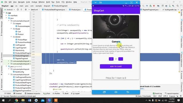 6. Add Items in Cart & Display Number of Item in Cart | Shopping App | MVVM | Firestore смотреть онлайн