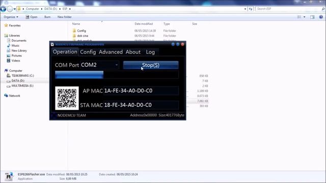 ESP8266 (ESP-1) NodeMCU Firmware Flashing