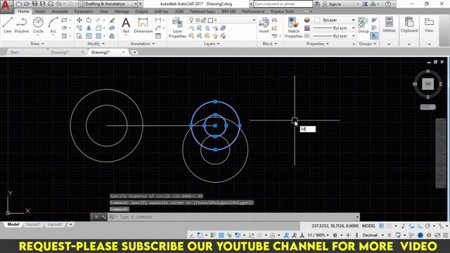 AutoCAD 2D Practice Exercise #1 | Mechanical Exercise #1 | Autocad 2D Example Tutorial #1| 2D Model смотреть онлайн