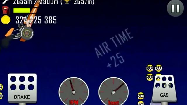 Hill Climb Racing \ Moon \ 4606 meters on Dragster смотреть онлайн