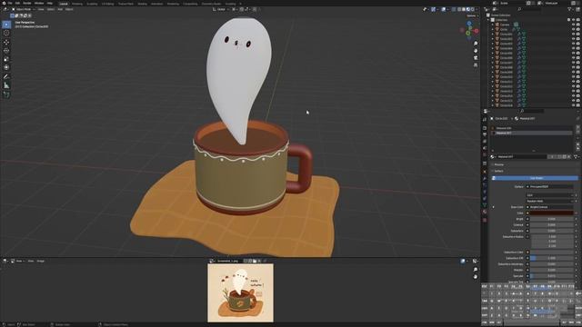 BLENDER TUTORIAL | GHOST IN BLENDER | ПРИВЕДЕНИЕ В БЛЕНДЕРЕ | Amelia Russo смотреть онлайн