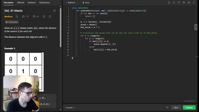 Mastering LeetCode 542 - 01 Matrix Challenge in Python ? | BFS Deep Dive + Multi-Language Solutions смотреть онлайн