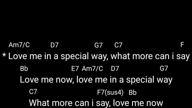 Love me in a special way De Barge Chords & lyrics смотреть онлайн