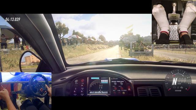 Dirt Rally 2.0 Wheel and Pedal Cam (Subaru Impreza 22B at Spain) смотреть онлайн