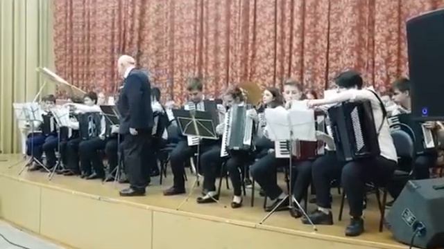 Выступление оркестра школы имени Глинки под руководством С. И. Бланка в ДК Москвич смотреть онлайн