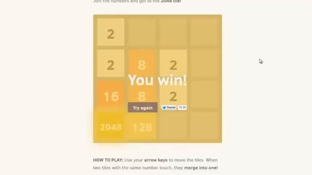 2048 Game SOLUTION Very Simple + Proof смотреть онлайн