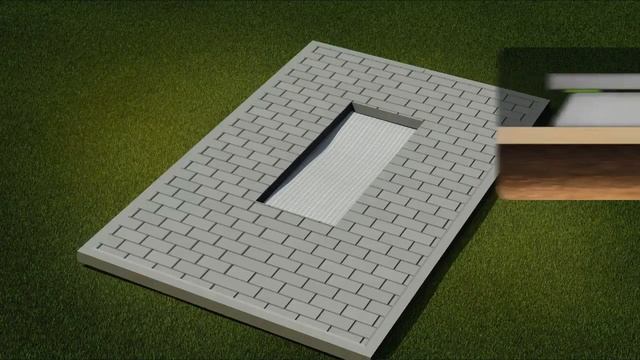 Монтаж плит Мощения