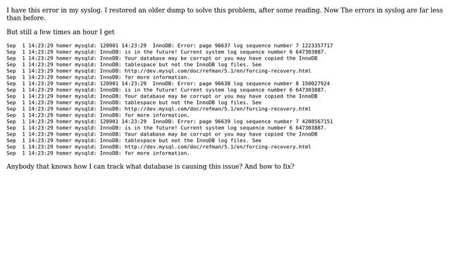 DevOps & SysAdmins: Mysql - innoDb - is in the future! Current system log sequence number смотреть онлайн