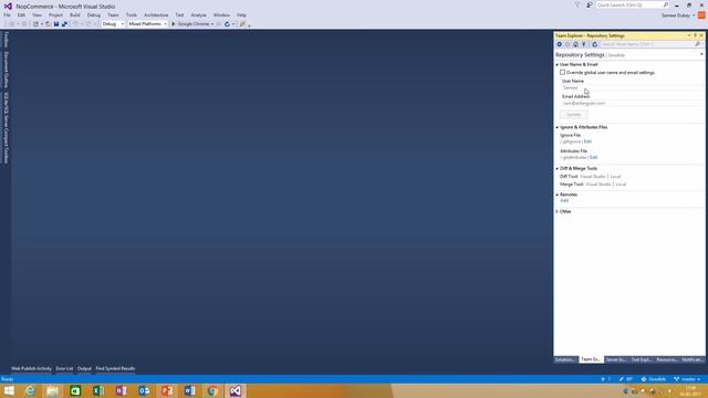 CheckIn NopCommerce Source Code to Git Version Control at VisualStudio com смотреть онлайн