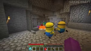 TRAPS for MINION.EXE FAMILY in MINECRAFT ! I Sawed Minion Minecraft - GAMEPLAY Movie traps
