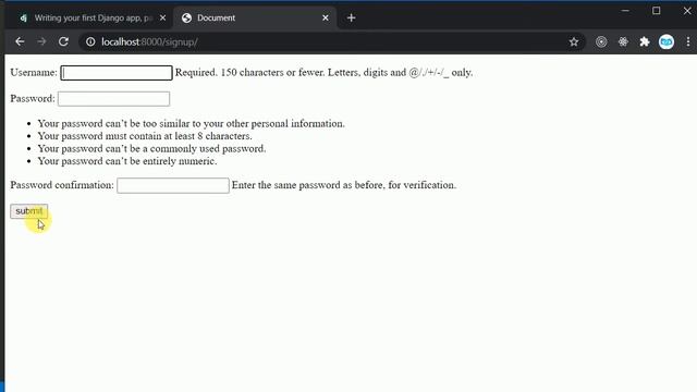 #15 Signup form in Django | Django tutorial in Hindi смотреть онлайн