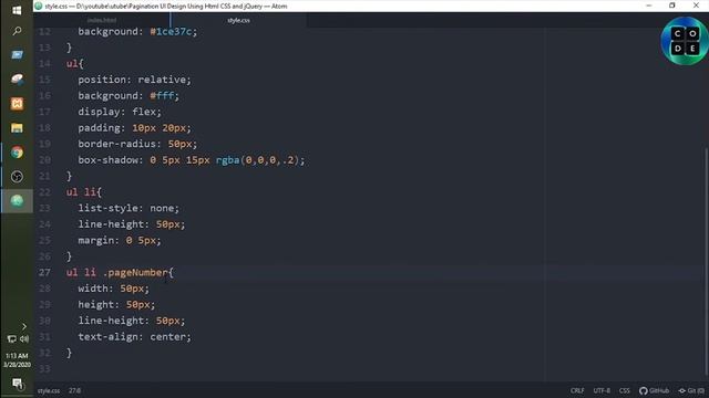 UI Pagination Design With HTML, CSS & JS | Online Codes смотреть онлайн