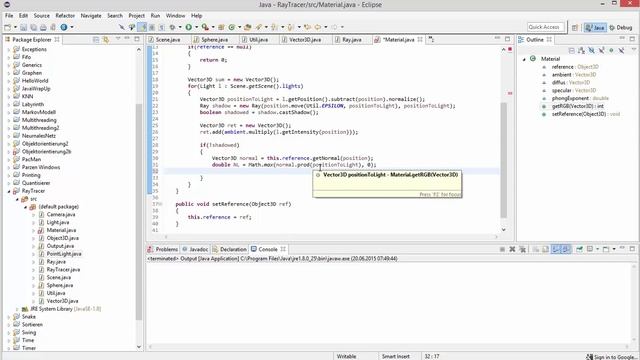 Grafik in Java - Raytracing #14 - Phong Shading смотреть онлайн