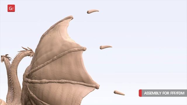 King Ghidorah 2019 3D Printing Figurine | Assembly By Gambody