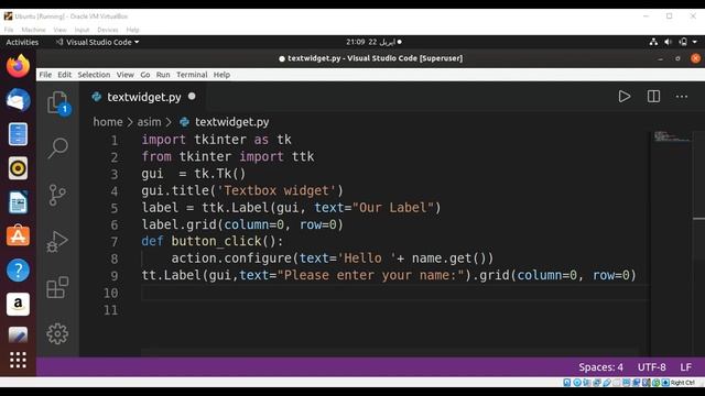 How to Create textbox widget with tkinter in Python смотреть онлайн