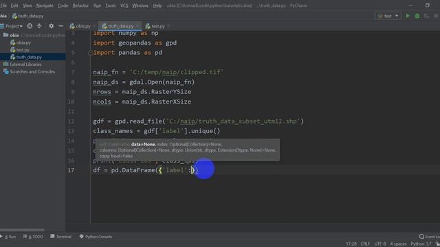 Training and Test Datasets for Random Forests Object-Based Image Analysis with Python смотреть онлайн