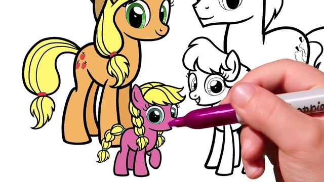 Coloring Pages MY LITTLE PONY. Coloring MLP. Easy Drawing Tutorial Art. How to draw My Little Pony смотреть онлайн