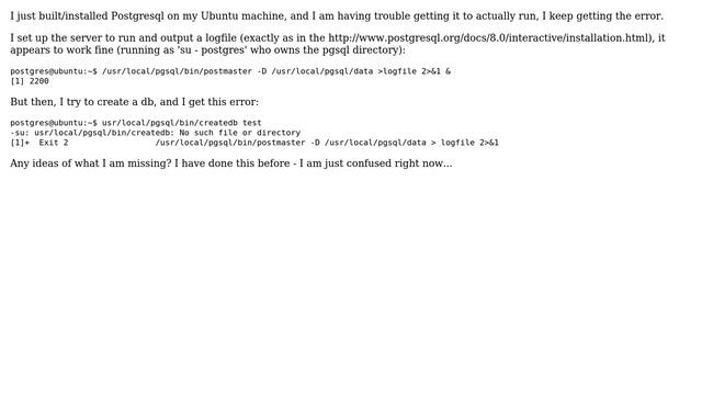 createdb: could not connect to database postgres: could not connect to server: No such file смотреть онлайн