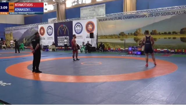 92 kg. Aggelos Ntamotsidis (GRE) vs Ilija Atanasov (MKD) 0:10, Balkan Championship, 2023 смотреть онлайн
