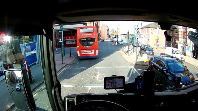 POV Driving Scania R450 Tandem (double axle) - Streets of Manchester смотреть онлайн