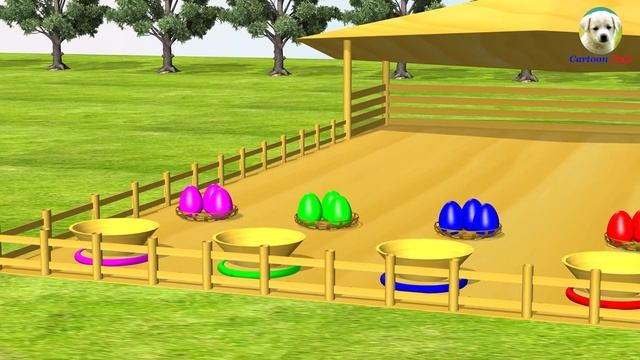 Learn Colors with Duck lay Eggs Colors Cartoon for Kids смотреть онлайн