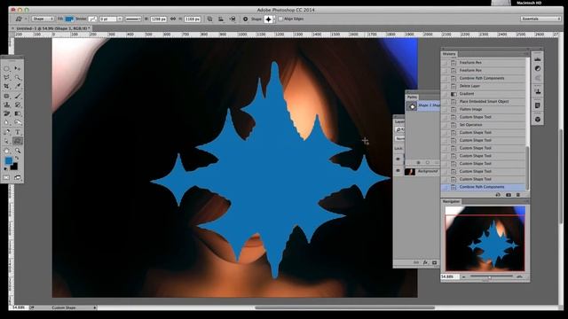 Frame custom shapes and creating variants in Photoshop tutorial смотреть онлайн