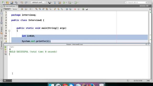 Java Interview Question | Octal Representation in int Variable смотреть онлайн