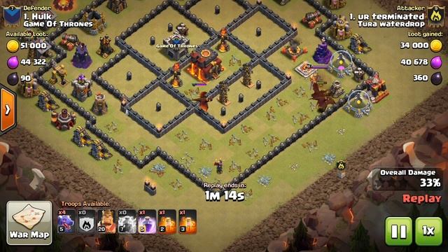 Anti 2 star TH 10 base under drag attack смотреть онлайн
