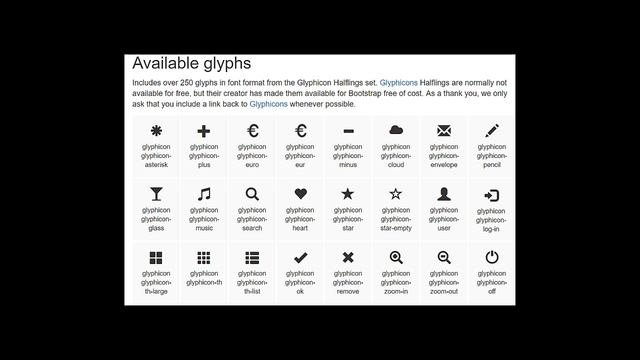 Bootstrap Tutorial for Beginners - 21 - Glyphicons смотреть онлайн