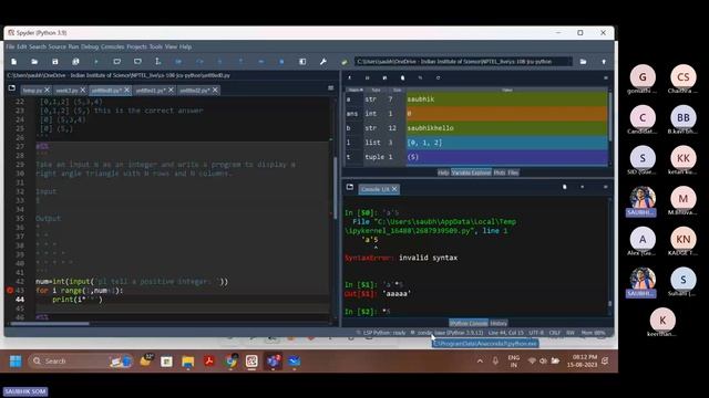 TA session-3:NPTEL cs-108 Joy Of Learning Using Python смотреть онлайн