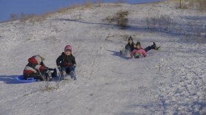 Адыге-Хабль. Катание на санках с горки