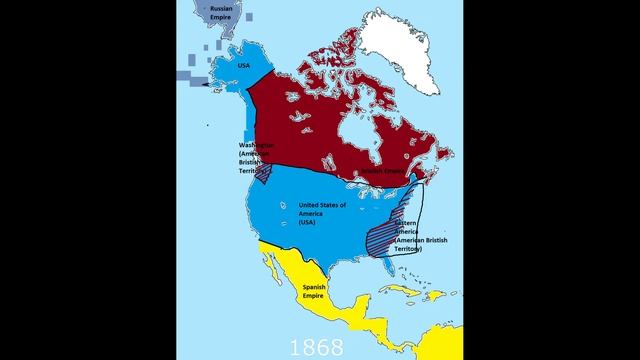 История | Таймлайн названий стран Северной Америки (больше стран) (1630 - 2022) смотреть онлайн